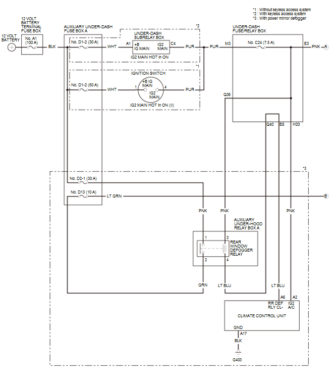 Honda HR-V - Circuit Diagram - Mirrors